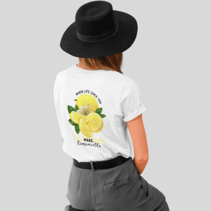 Тениска Limoncello с надпис “When life gives you lemons make limoncello”